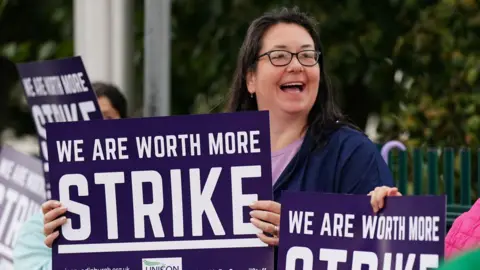 PA Media Unison members on strike