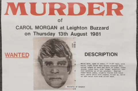 Bedfordshire Police Wanted image of Carol Morgan murder suspect