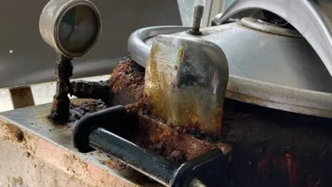 Boston Borough Council Dirty equipment at a fish and chip shop in Boston