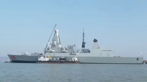 HMS Dragon in Portsmouth port