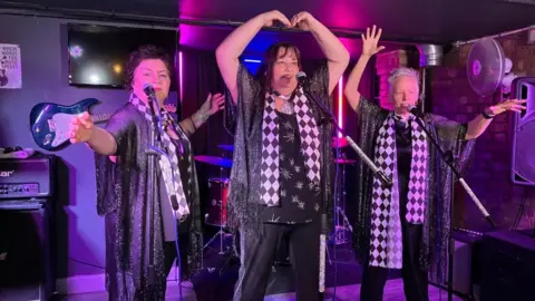 Steve Hubbard/BBC Zenana rehearsing at the Cellar in Bedford