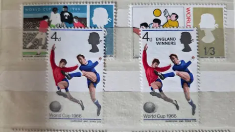 The official stamp collection from the 1966 World Cup