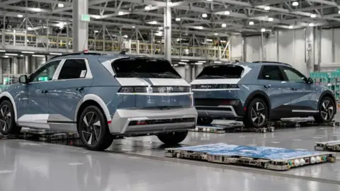 Getty Images Cars at Hyundai plant in Georgia