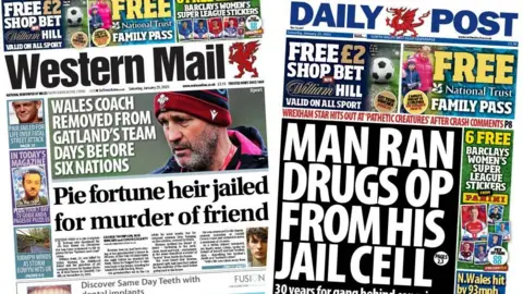 Western Mail and Daily Post front pages