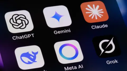 Aplicaciones de IA de Getty Images en la pantalla de un teléfono inteligente