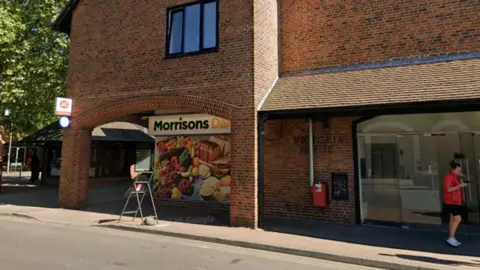 A big brick building.