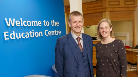 Professor Scott Wilkes and Dr Ellen Tullo at the Education Centre at North Tyneside General Hospital in North Shields