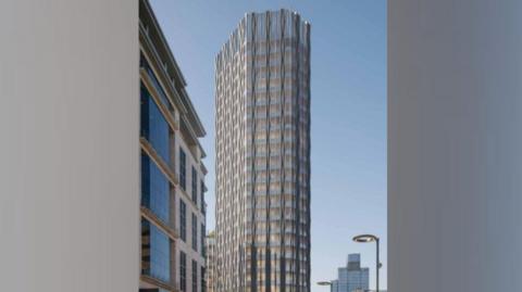 Computer-generated image of the proposed plan to extend Colmore Gate in Birmingham City Centre 