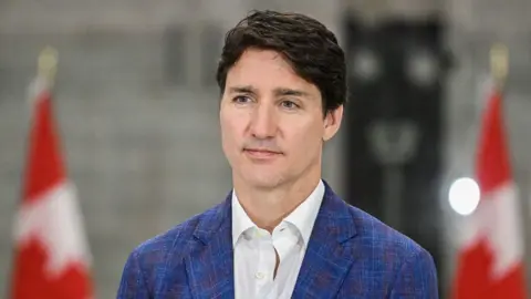 Getty Images Justin Trudeau, Canada's prime minister, during a news conference in Montreal, Quebec, Canada, on Wednesday, July 3, 2024.