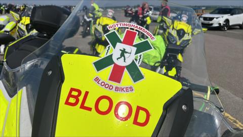 Nottinghamshire blood bikes motorbike 