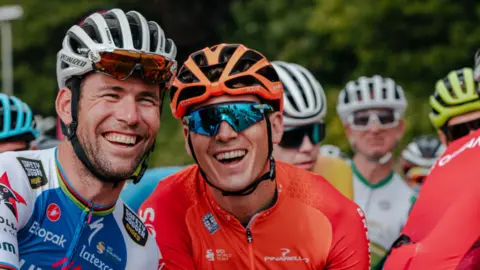 Gran Fondo Isle of Man A picture of Mark Cavendish smiling. 