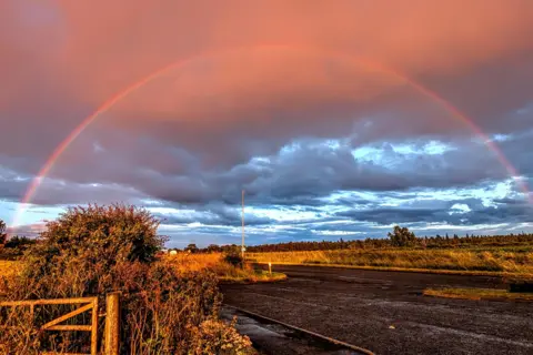 Muddy-Paws/BBC Weather Watchers A rainbow at Macmerry in East Lothian