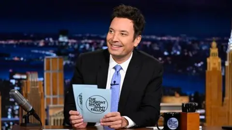 Getty Images Jimmy Fallon hosting The Tonight Show