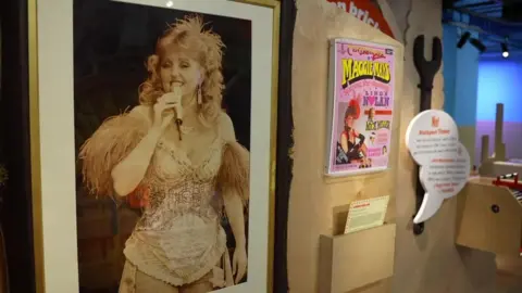 Linda Nolan posters from her time as Maggie May in the Showtown museum