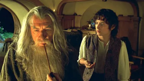 Gandalf and Frodo in the film