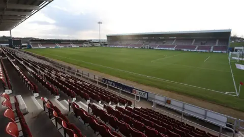 Getty Images County Ground football stadium looking over the seats towards the pitch