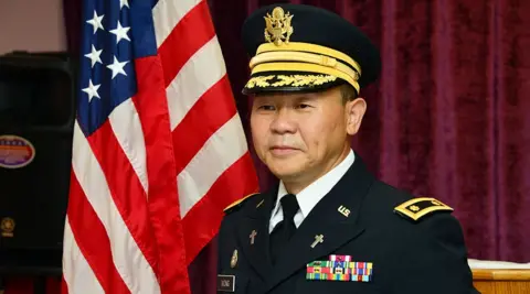 Yan Xiong in full US military uniform