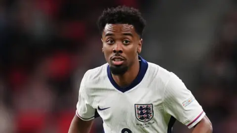 Angel Gomes playing for England against the Republic of Ireland in November 2024