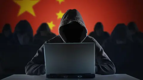 An illustration of Chinese hackers.