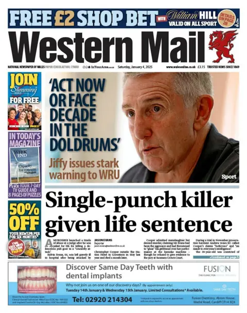 Western Mail Western Mail front page 