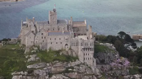 Aerial view of St Michael's Mount