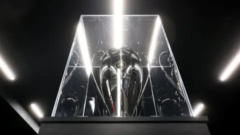 General view of Champions League trophy