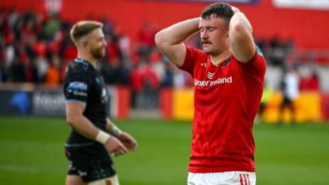 Munster's Sean O'Brien is left dejected