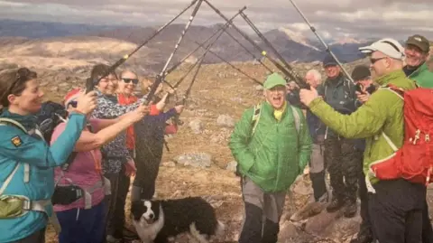 David Whalley Heavy with friends, celebrating finishing the Corbetts in 2022