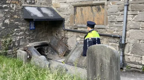 RTE Garda at the scene at St Michan's Church of Ireland in Dublin