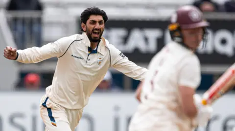 Shoaib Bashir dismisses Northamptonshire's James Sales