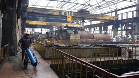 BBC/Joe Phua The interior of the power plant