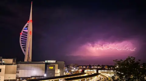 Lewis Jefferies Pink lightning captured by Lewis Jefferies in Portsea, Portsmouth