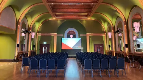 Chairs inside the Bradford Live ballroom