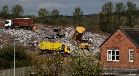 Lorries operating at the Walleys Quarry landfill site