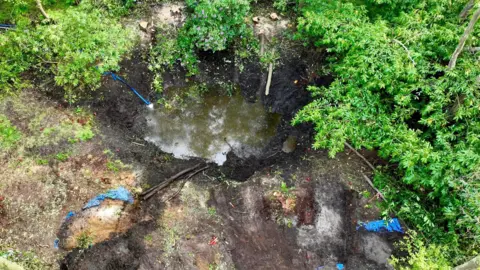 Cotswold Archaeology A plane crash crater in the middle of a woodland