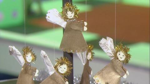 Christmas paper angel decorations