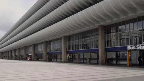 External view of Preston bus station.