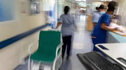 Stock image of a hospital corridor