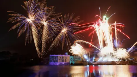The image shows Guy Fawkes Night at Leeds Castle.
