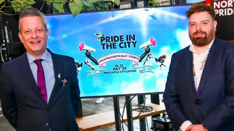 Sorted PR Newcastle City Council leader Nick Kemp and Northern Pride director Ste Dunn