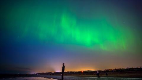 Northern Lights from Crosby Beach