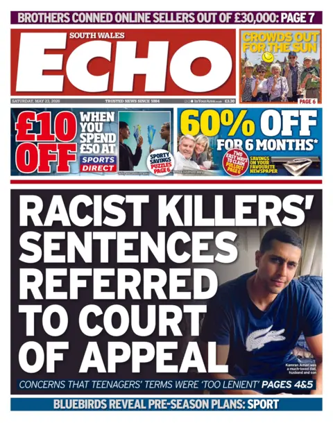 South Wales Echo South Wales Echo front page