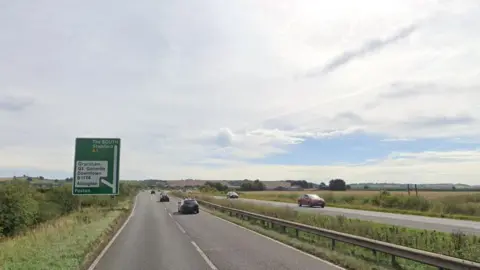 A1 with sliproad sign to 1174