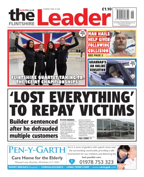Flintshire Leader Flintshire Leader front page