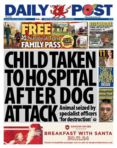 The Daily Post The front page of the Daily Post