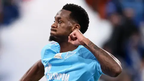 Jhon Duran playing for Zenit St Petersburg