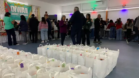 Parcels made by volunteers in Sunday