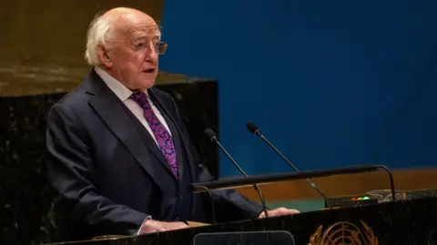 Reuters President of Ireland Michael D. Higgins addresses the "Summit of the Future" in the General Assembly Hall at United Nations Headquarters in New York City