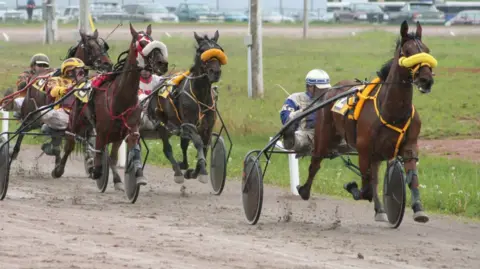 Getty Images horse trotting race