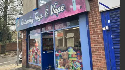 Lara King BBC A picture of Grimsby Toys & Vape